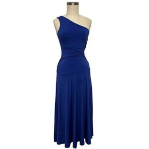 Chic One-Shoulder Blue Dress